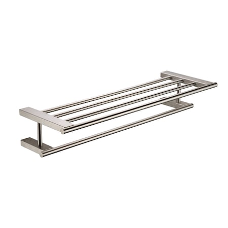 Alfi Brand Brushed Nickel 26" Towel Bar & Shelf Bathroom Accessory AB9564-BN
